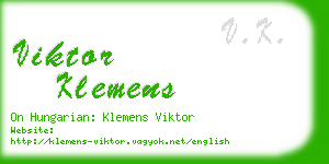 viktor klemens business card